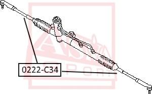 ASVA 0222-C34 - Осевой шарнир, рулевая тяга autosila-amz.com