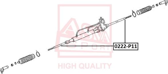 ASVA 0222-P11 - Осевой шарнир, рулевая тяга autosila-amz.com