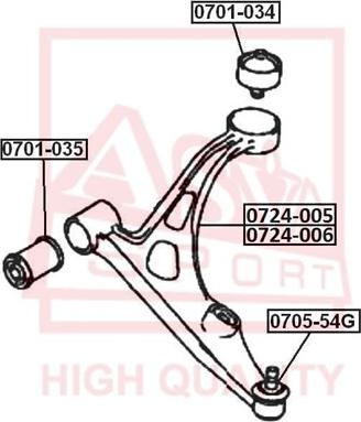 ASVA 0724-006 - Рычаг подвески колеса autosila-amz.com