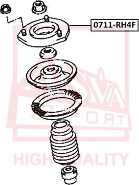 ASVA 0711-RH4F - Опора стойки амортизатора, подушка autosila-amz.com