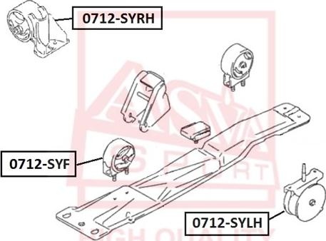 ASVA 0712-SYF - Подушка, опора, подвеска двигателя autosila-amz.com