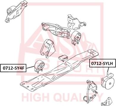 ASVA 0712-SYLH - Подушка, опора, подвеска двигателя autosila-amz.com