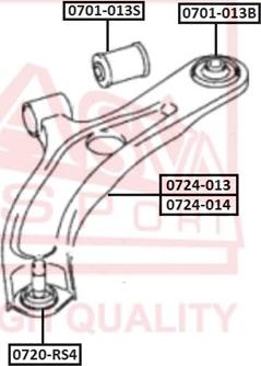 ASVA 0720-RS4 - Шаровая опора, несущий / направляющий шарнир autosila-amz.com