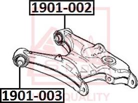 ASVA 1901-002 - Сайлентблок, рычаг подвески колеса autosila-amz.com