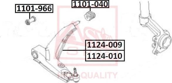 ASVA 1124-009 - Рычаг подвески колеса autosila-amz.com