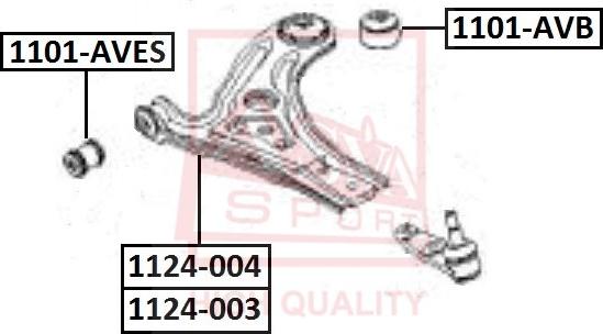 ASVA 1124-003 - Рычаг подвески колеса autosila-amz.com