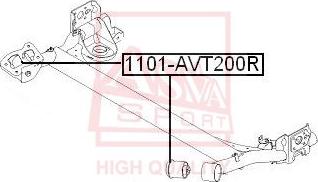 ASVA 1101-AVT200R - Сайлентблок балки моста autosila-amz.com
