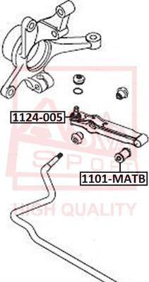 ASVA 1101-MATB - Сайлентблок, рычаг подвески колеса autosila-amz.com