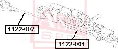 ASVA 1122-001 - Осевой шарнир, рулевая тяга autosila-amz.com