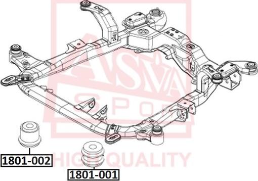 ASVA 1801-002 - Сайлентблок, рычаг подвески колеса autosila-amz.com