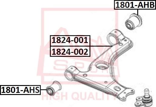 ASVA 1824-001 - Рычаг подвески колеса autosila-amz.com