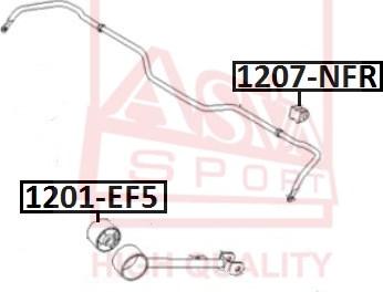 ASVA 1207NFR - Втулка стабилизатора autosila-amz.com
