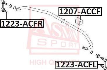 ASVA 1207-ACCF - Втулка стабилизатора autosila-amz.com