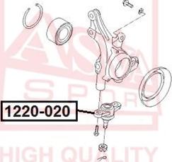 ASVA 1220-020 - Шаровая опора, несущий / направляющий шарнир autosila-amz.com