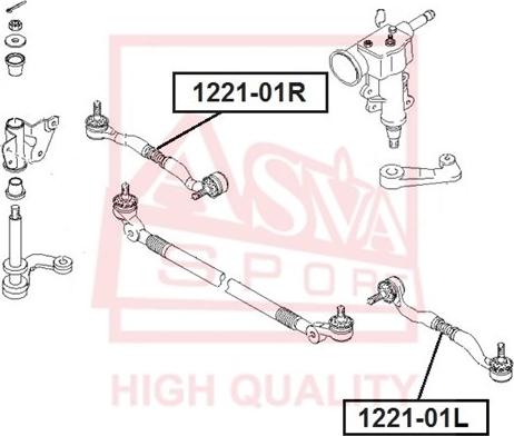 ASVA 1221-01R - Наконечник рулевой тяги, шарнир autosila-amz.com