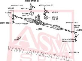 ASVA 3221-J100 - Наконечник рулевой тяги, шарнир autosila-amz.com