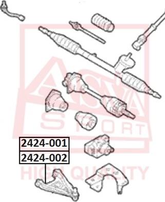 ASVA 2424-001 - Рычаг подвески колеса autosila-amz.com