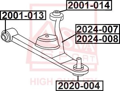 ASVA 2024-007 - Рычаг подвески колеса autosila-amz.com