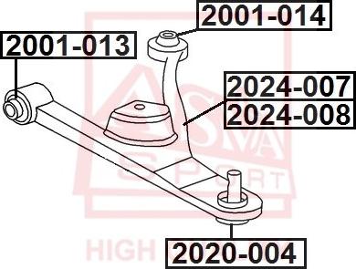 ASVA 2024-008 - Рычаг подвески колеса autosila-amz.com