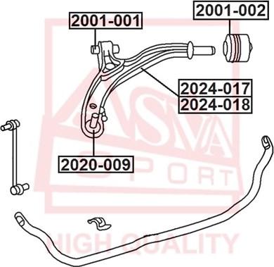 ASVA 2024-017 - Рычаг подвески колеса autosila-amz.com