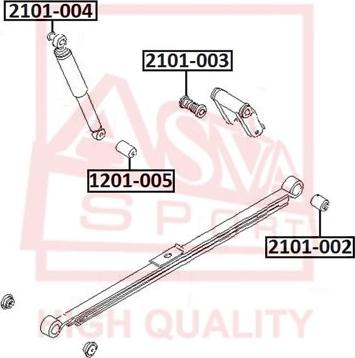 ASVA 2101-002 - Сайлентблок, рычаг подвески колеса autosila-amz.com