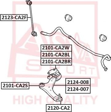 ASVA 2101-CA2BL - Сайлентблок, рычаг подвески колеса autosila-amz.com