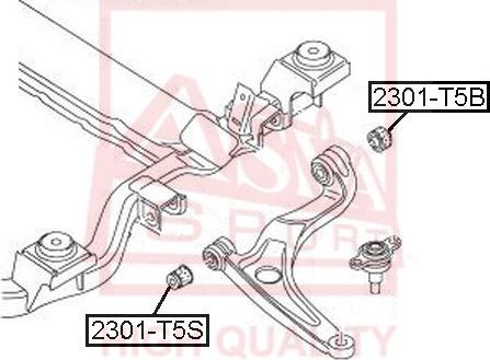 ASVA 2301-T5B - Сайлентблок, рычаг подвески колеса autosila-amz.com