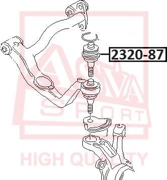 ASVA 2320-87 - Шаровая опора, несущий / направляющий шарнир autosila-amz.com