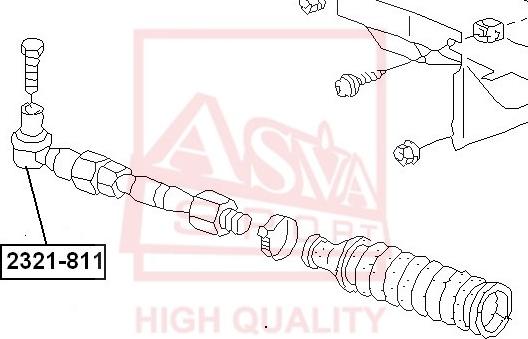 ASVA 2321-811 - Наконечник рулевой тяги, шарнир autosila-amz.com