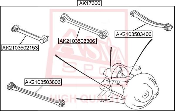 ASVA AK2103503406 - Рычаг подвески колеса autosila-amz.com