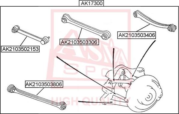 ASVA AK2103503306 - Рычаг подвески колеса autosila-amz.com