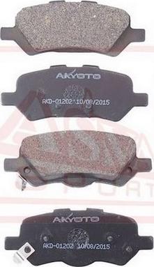 ASVA AKD-01202 - Тормозные колодки, дисковые, комплект autosila-amz.com
