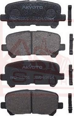 ASVA AKD-03201 - Тормозные колодки, дисковые, комплект autosila-amz.com