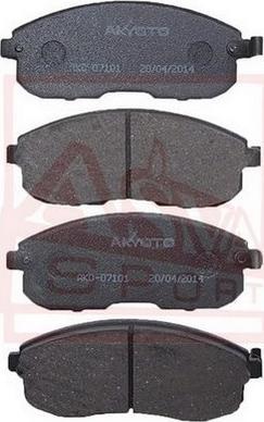 ASVA AKD-07101 - Тормозные колодки, дисковые, комплект autosila-amz.com