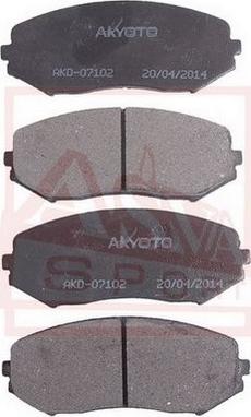 ASVA AKD-07102 - Тормозные колодки, дисковые, комплект autosila-amz.com