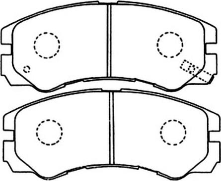 Johns 97113888 - Тормозные колодки, дисковые, комплект autosila-amz.com