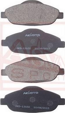 ASVA AKD-13102 - Тормозные колодки, дисковые, комплект autosila-amz.com