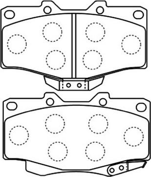 ASVA AKD-1387 - Тормозные колодки, дисковые, комплект autosila-amz.com