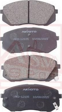 ASVA AKD-12105 - Тормозные колодки, дисковые, комплект autosila-amz.com