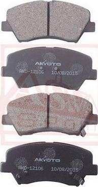 ASVA AKD-12106 - Тормозные колодки, дисковые, комплект autosila-amz.com