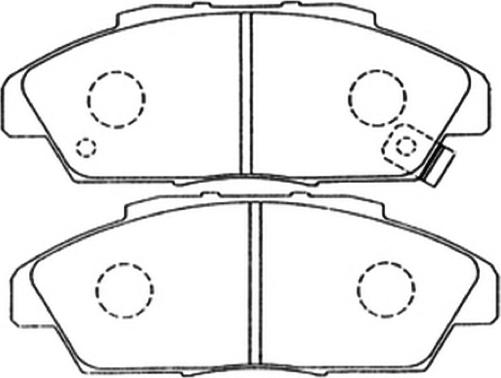 ASVA AKD-8223 - Тормозные колодки, дисковые, комплект autosila-amz.com