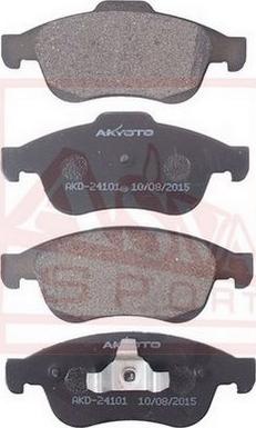 ASVA AKD-24101 - Тормозные колодки, дисковые, комплект autosila-amz.com