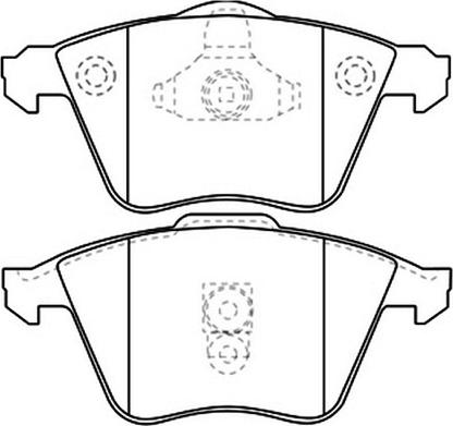 ASVA AKDC-0334 - Тормозные колодки, дисковые, комплект autosila-amz.com