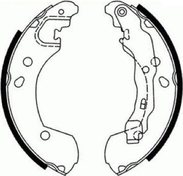 ASVA AKS-0583 - Комплект тормозных колодок, барабанные autosila-amz.com