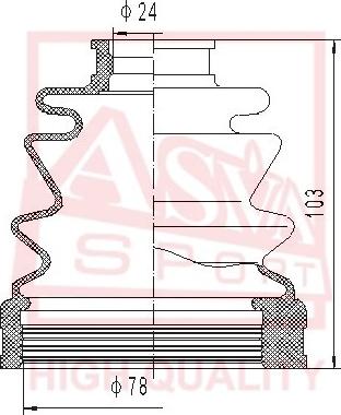 ASVA ASBT-2071 - Пыльник, приводной вал autosila-amz.com