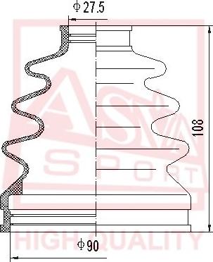 ASVA ASBT-ACV4 - Пыльник, приводной вал autosila-amz.com