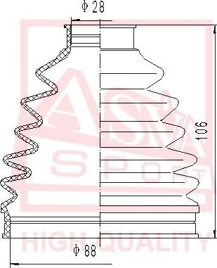 ASVA ASBT-BT50 - Пыльник, приводной вал autosila-amz.com