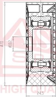 ASVA BMBP-002 - Ролик натяжителя, клиновой ремень autosila-amz.com