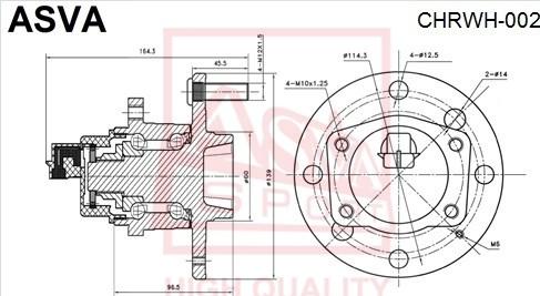 ASVA CHRWH-002 - Ступица колеса, поворотный кулак autosila-amz.com