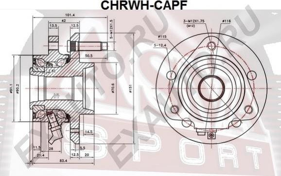 ASVA CHRWH-CAPF - Ступица колеса, поворотный кулак autosila-amz.com